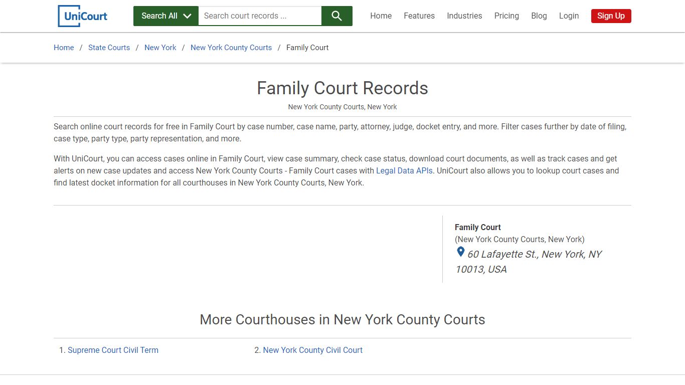 Family Court Records | New York | UniCourt